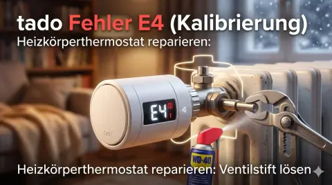 Tado Fehler E4 (Kalibrierung): Heizkörperthermostat reparieren