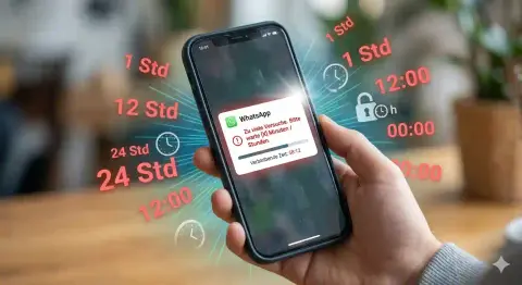 WhatsApp zu viele Versuche: Was die Meldung bedeutet und wie lange du warten solltest